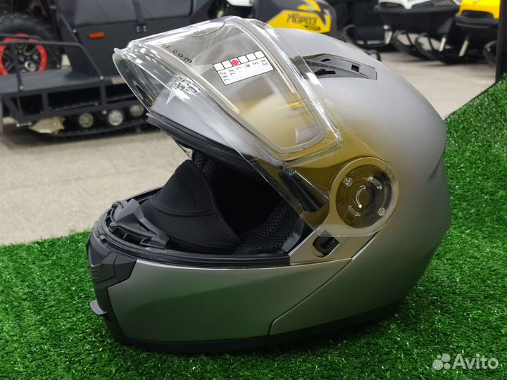 Шлем Снегоходный с подогревом (модуляр) Vega Grey