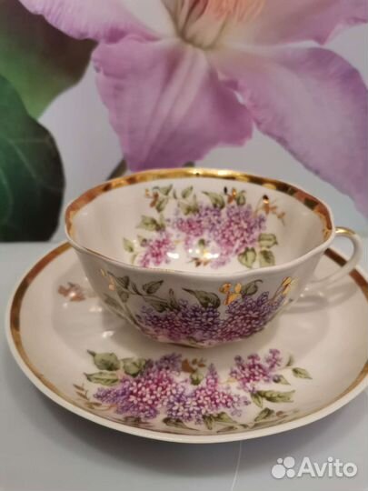 Чайные пары Сирень Дулёво 1960-61-62гг