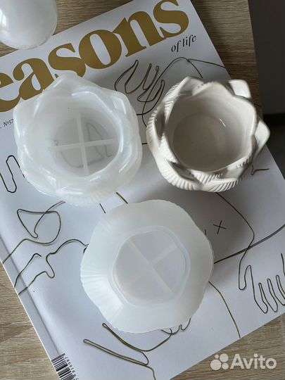 Силиконовая форма / молд/ подсвечник / лотос