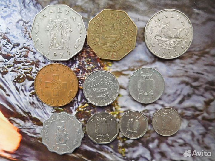Иностранные монеты.Мальта,10 монет