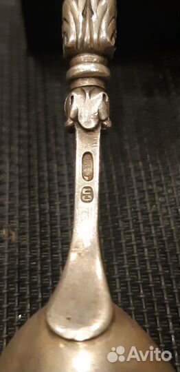 Серебряная ложка антикварная, царская, 84 пр