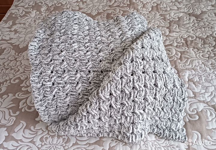 Плюшевый плед с объёмным узором 205 см х 180 см