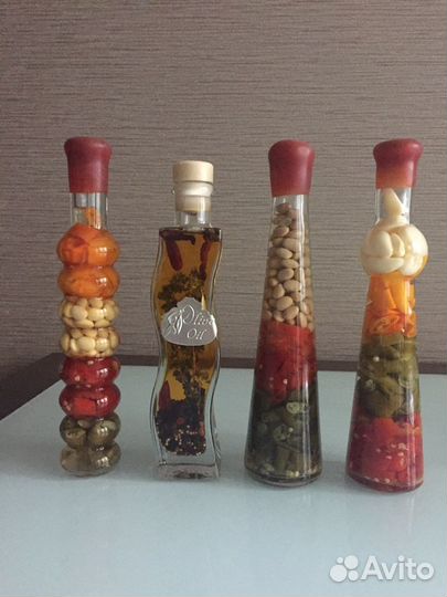 Набор декоративных бутылок (4шт.)