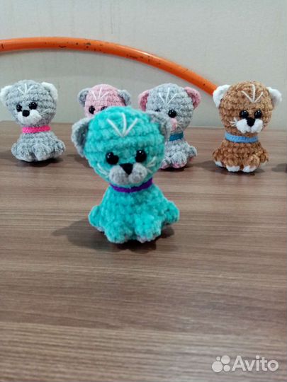 Вязаные игрушки маленькие котята