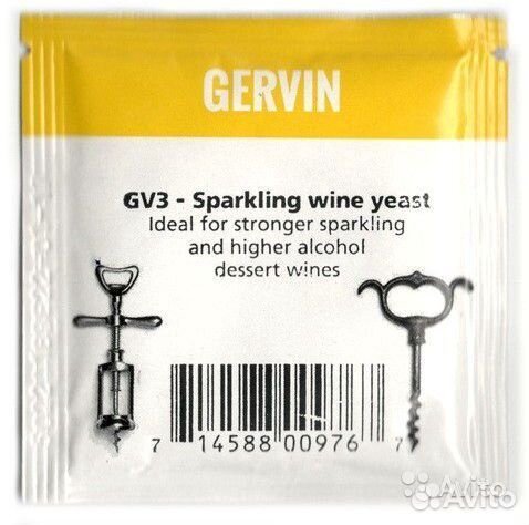 Винные дрожжи Gervin GV3 (для игристых вин)