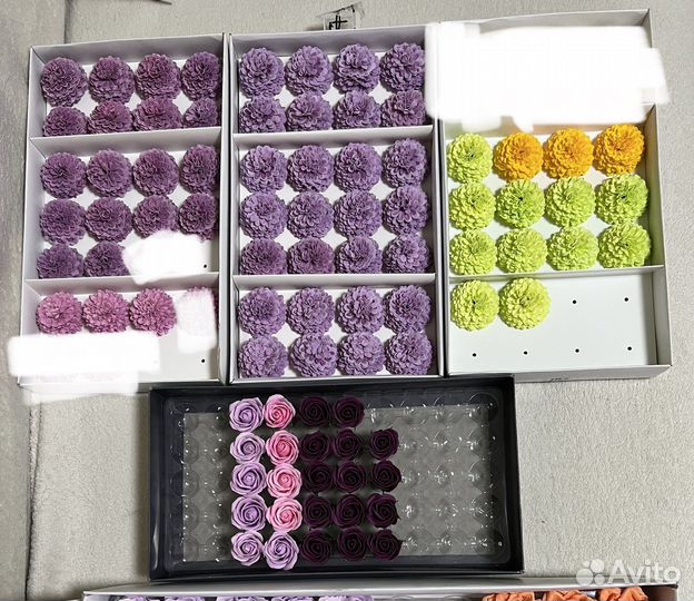 Мыльные розы в коробке опт