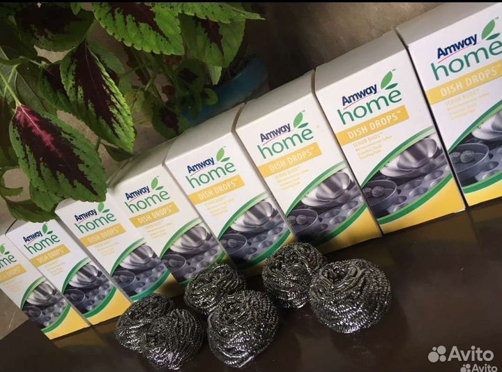 Чудо металлическая губка Amway Dish Drops, 4шт