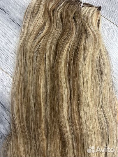 Волосы натуральные 60 см эффект мелирования