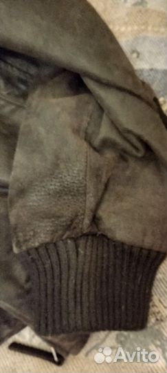 Кожаная куртка мужская коричневая 54