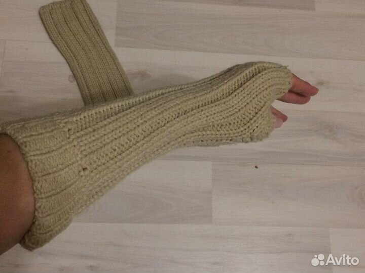 Варежки, повязка на голову вязаные