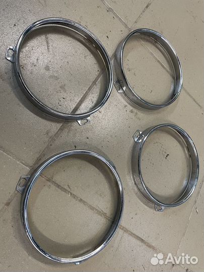 Хром кольцо прижимное фара Москвич 408 Э,412