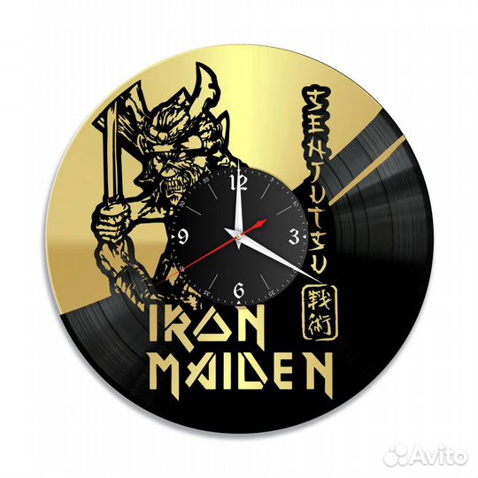 Iron Maiden, золото №4 часы из винила