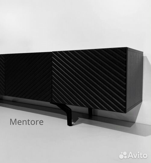 Тумба тв Bravo в черном цвете (200х40х30 см)