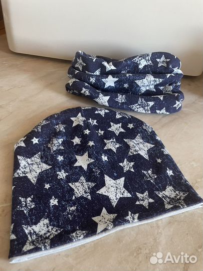 Шапка и снуд для мальчика 44-50