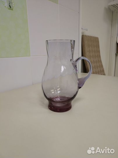 Кувшин цветное стекло СССР