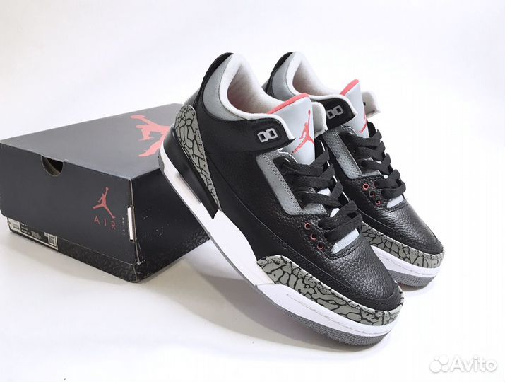 Кроссовки Air Jordan 3 black cement