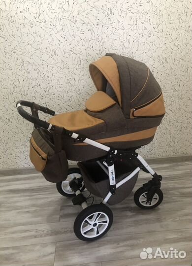 Коляска 3/1 Лён/Экокожа (Доставка)