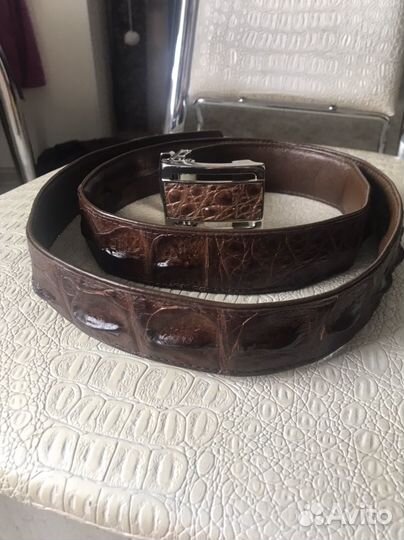 Ремень мужской из кожи крокодила