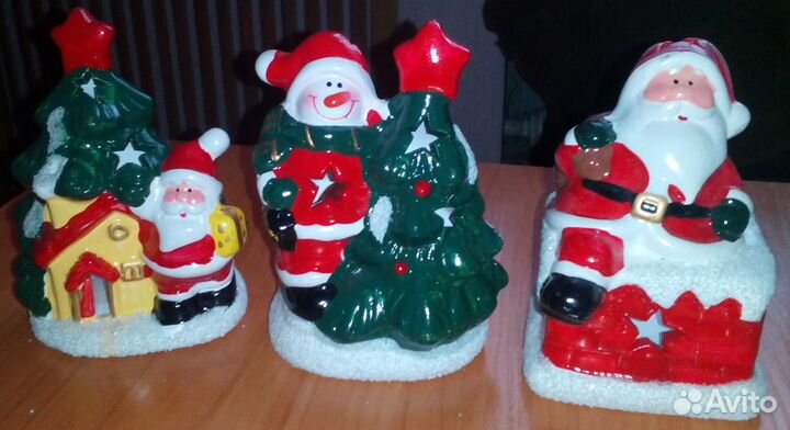 Подсвечник новогодний керамический