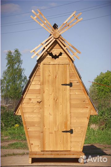 Дачный туалет деревянный DRE452
