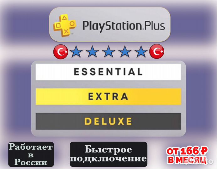 Подписка Ps Plus Essential, Extra, Delux, Ea Play