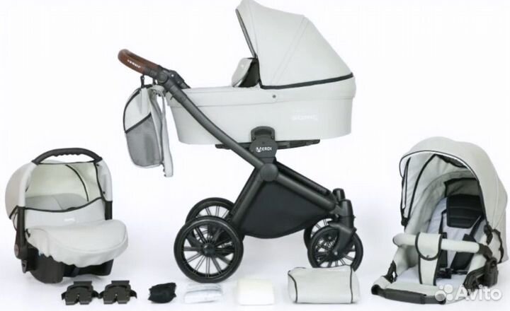 Коляска верди софт соник 3в1 экокожа