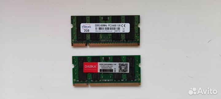 2Gb DDR2 800Mhz. Для ноутбука