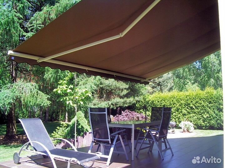 Маркизы для террасы, ширина 5 м х вылет 3 м