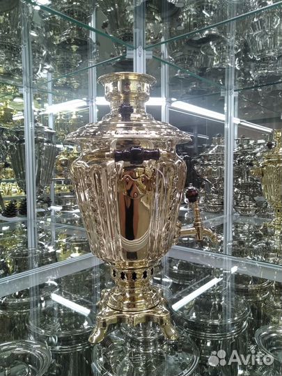 Новый тульский угольный самовар Рюмка 2,7л