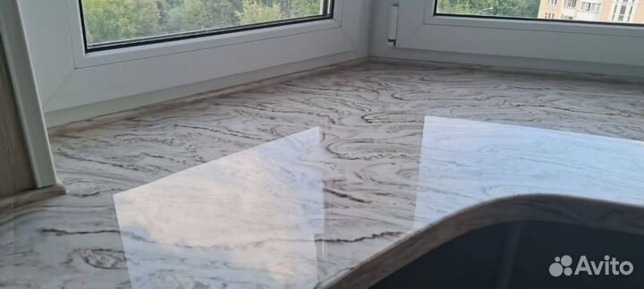 Подоконник из искусственного камня под заказ