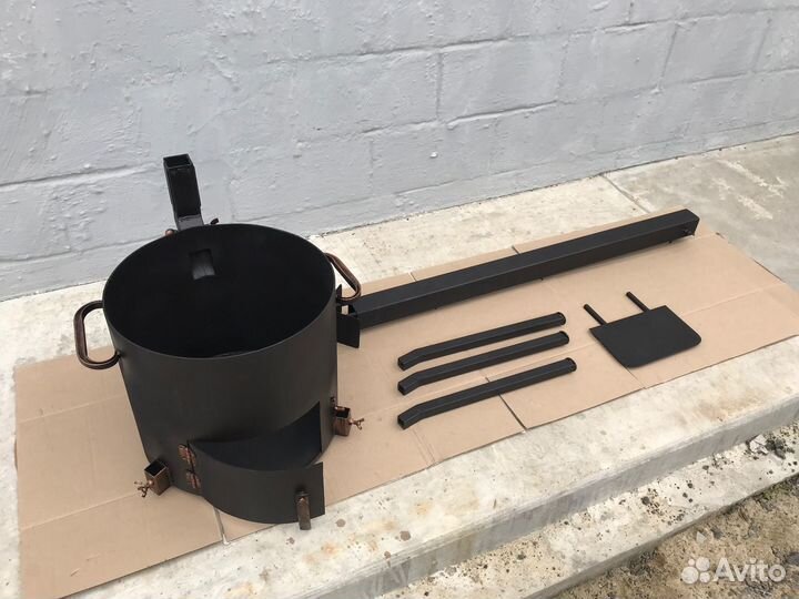 Печь 3мм под казан 22 литра с трубой и дверцей