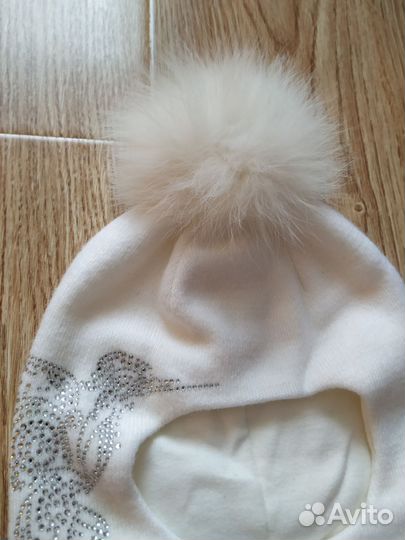 Шапка шлем для девочки весна - зима