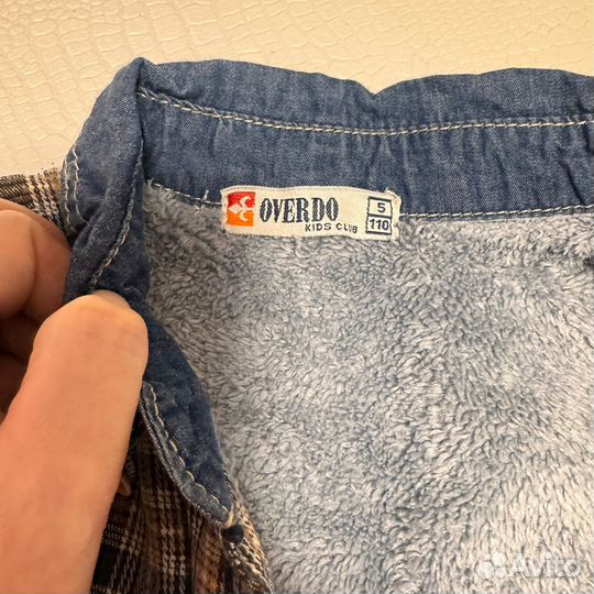 Детские джинсы и джинсовка на флисе 110-116