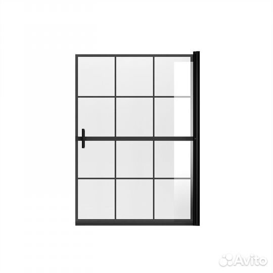 Шторка для ванны Niagara Nova NG-08-10black 10 прозрачная/черный матовый