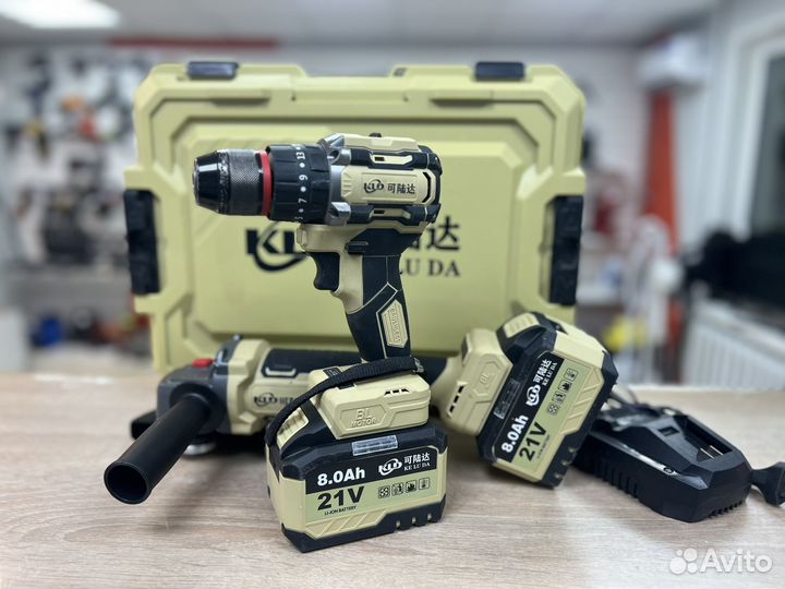 Шуруповерт+ушм набор KeLuDa