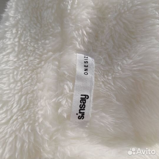 Шапка вязаная для девочки на искусственном меху