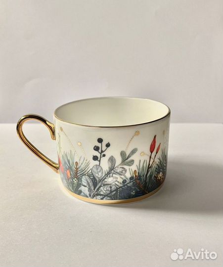 Чашка с блюдцем и тарелкой imperial porcelain