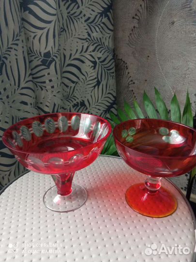 Ваза цветное стекло СССР