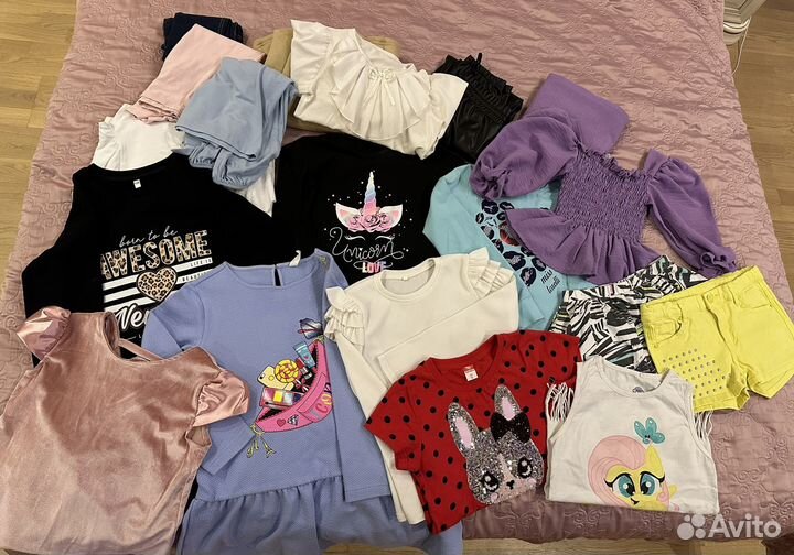Вещи пакетом на девочку128-134