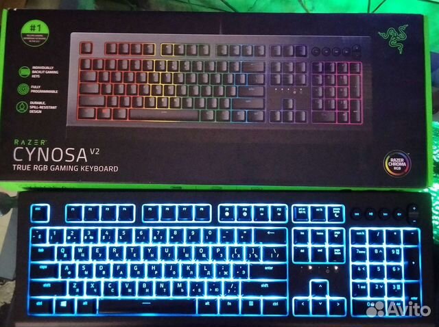 Игровая клавиатура Razer Cynosa V2 купить в Москве | Электроника | Авито