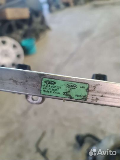 Топливная рампа форсунки Chery fora a21 чери фора