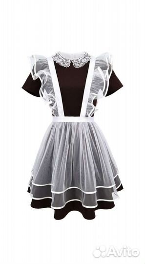 Белый школьный фартук