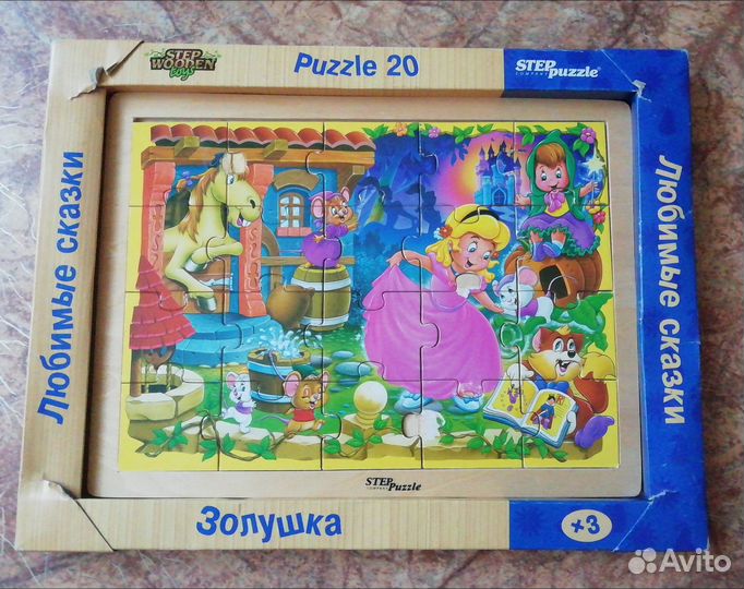 Деревянный пазл золушка 3+(step puzzle (Польша)