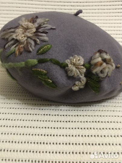 Новый берет 100 шерсть 58 размер Италия