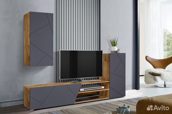 Тумба под тв с полками