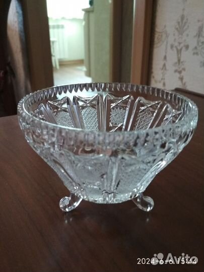 Ваза на ножках хрусталь (Югославия)