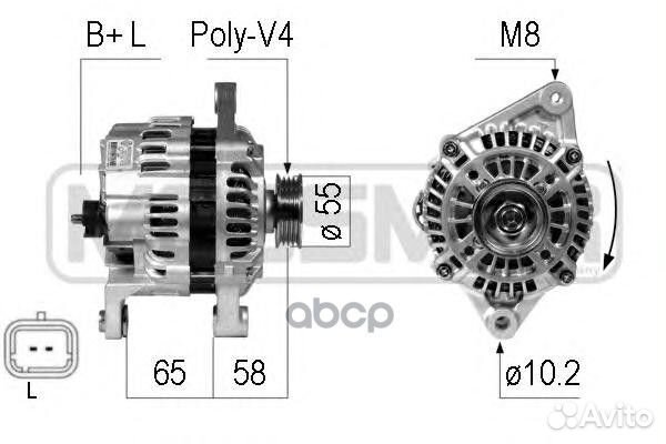 Генератор renault logan 1.6 10- 210710 Era