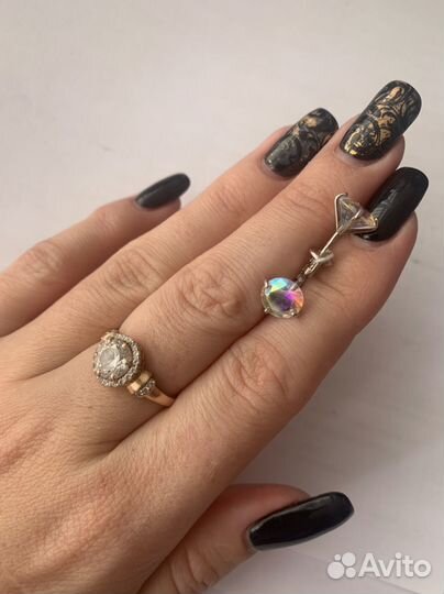 Серебряные серьги с цирконием