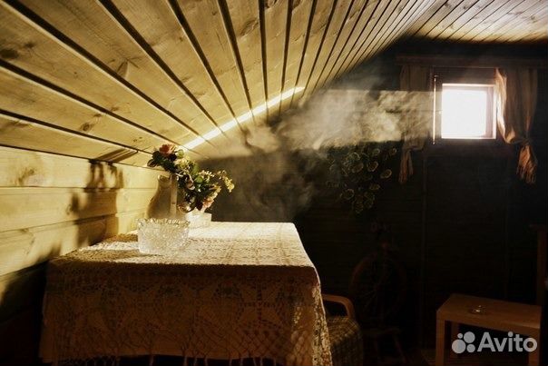 Баня русская на дровах с вениками