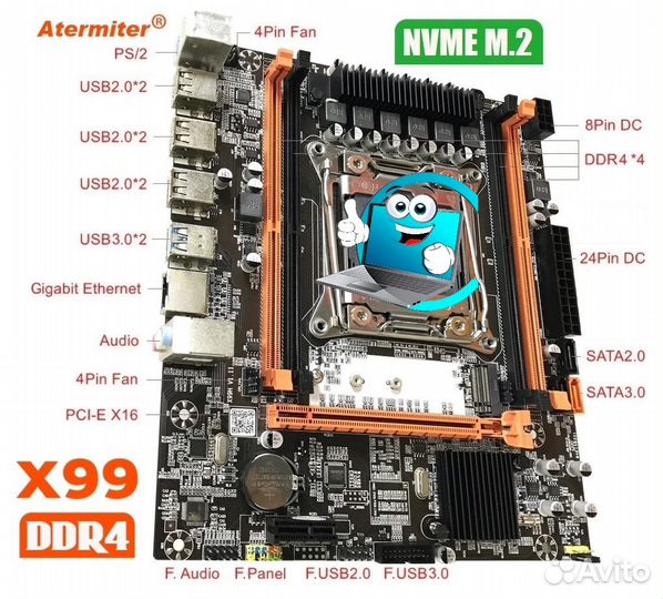Топ Комплект Xeon E5 2680v4(x28) +X99 +Доп.DDR4